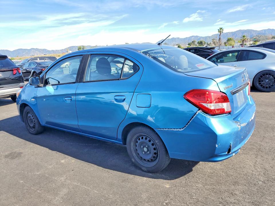 2017 Mitsubishi Mirage VIN ML32F3FJ2HHF17165 COPART salvage auction — REAR END, Ca - Dis/Dlr/Exp Only Clean Title, sold $1,050 on 2026-07-08 (photo 2)