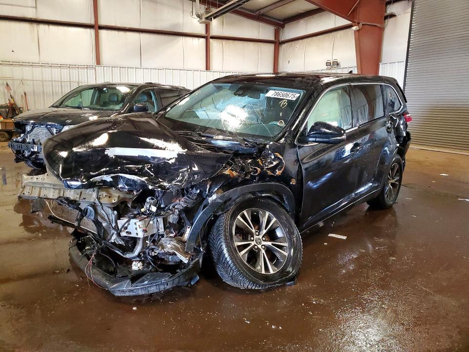 2018 Toyota Highlander VIN 5TDBZRFH7JS880998 COPART salvage auction — SIDE, Mi - Certificate Of Title, sold $550 on 2026-07-24 (photo 1)