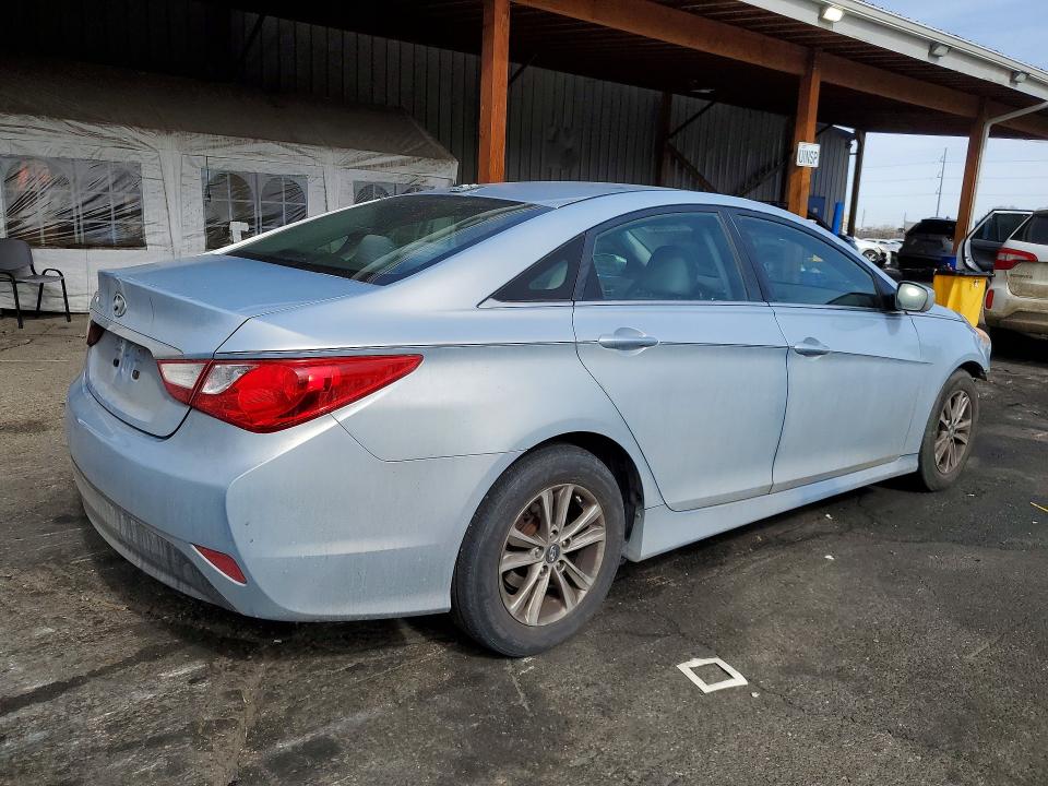 2014 Hyundai Sonata VIN 5NPEB4ACXEH922768 COPART salvage auction — FRONT END, Wv - Salvage Certificate, sold $425 on 2026-07-14 (photo 3)