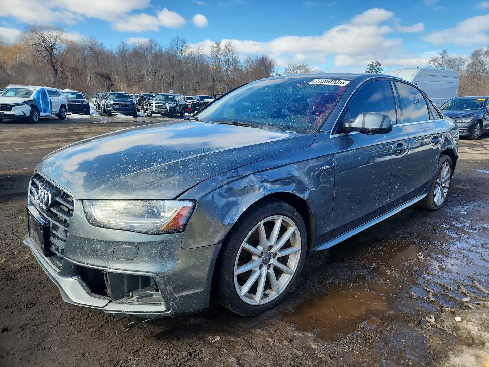 2014 Audi A4 VIN WAUFFAFL8EA006174 COPART salvage auction — FRONT END, Wv - Certificate Of Title, sold $2,500 on 2026-07-30 (photo 1)
