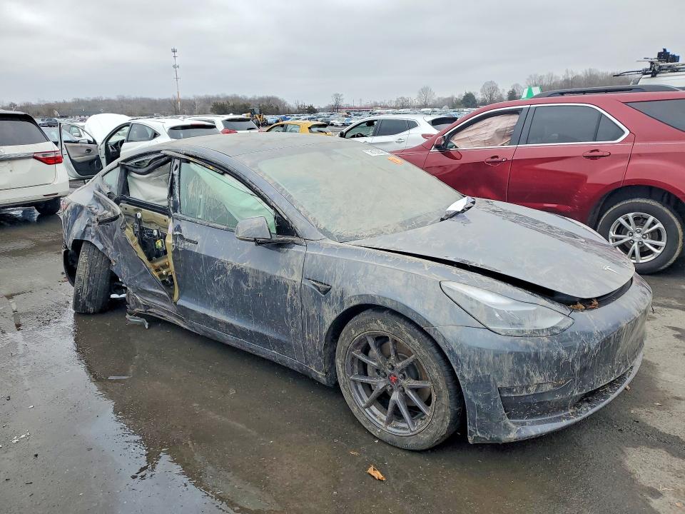 2023 Tesla Model 3 VIN 5YJ3E1EA4PF700170 COPART salvage auction — SIDE, Nj - Cert Of Title-Salvage, sold $150 on 2026-07-14 (photo 4)