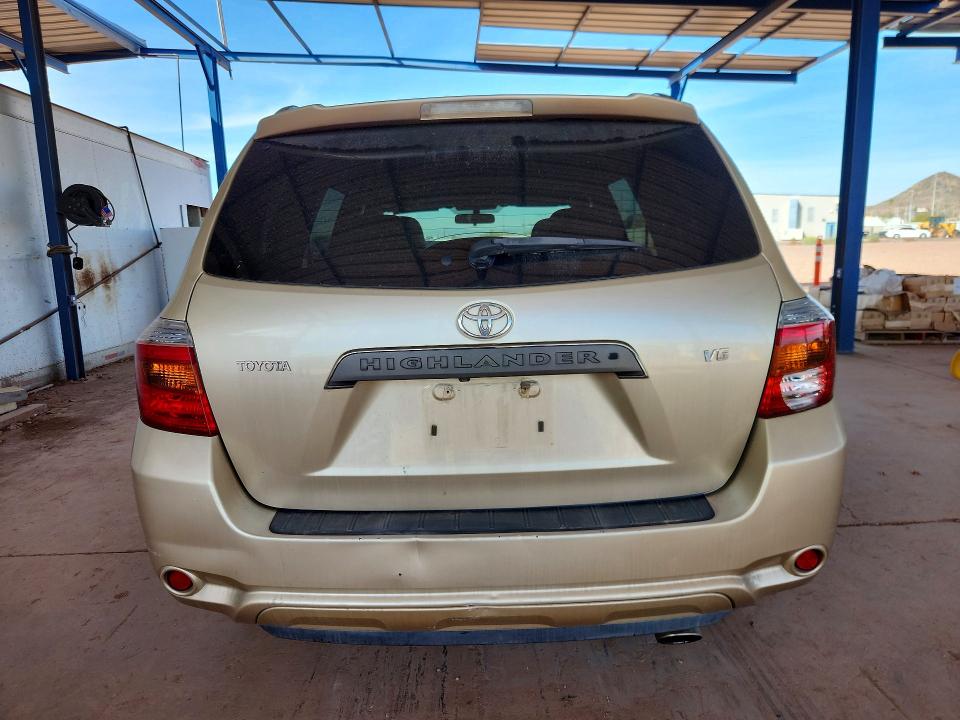 2008 Toyota Highlander VIN JTEDS43A282056086 COPART salvage auction — FRONT END, AZ - CERT OF TITLE - SALVAGE, sold $1,650 on 2026-07-16 (photo 6)