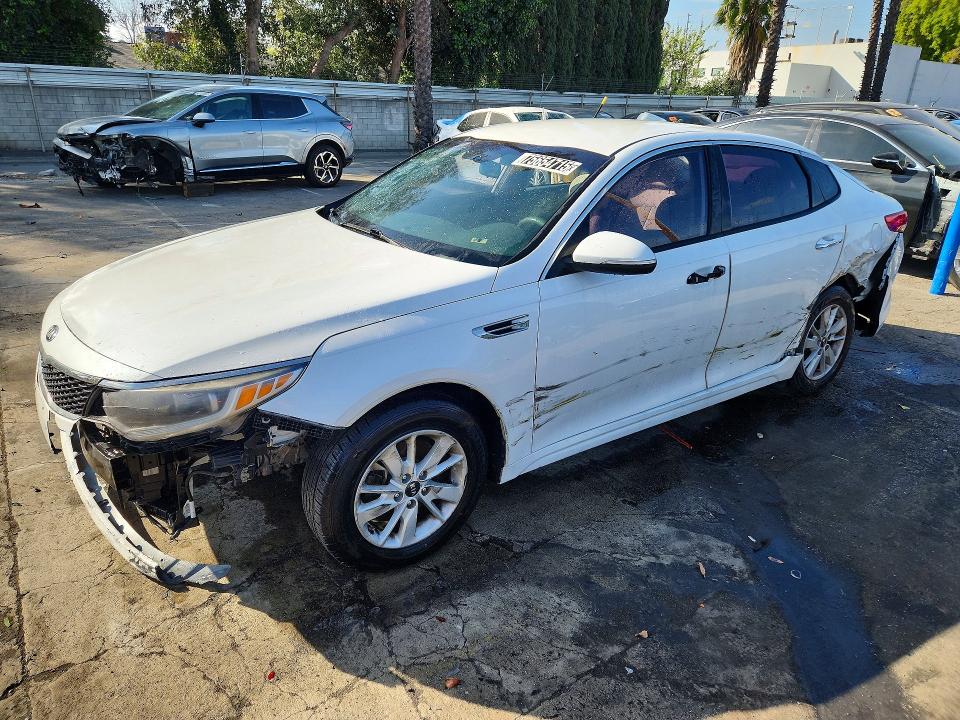 2016 Kia Optima VIN 5XXGT4L37GG038529 COPART salvage auction — FRONT END, Ca - Certificate Of Title, sold $200 on 2026-07-02 (photo 1)