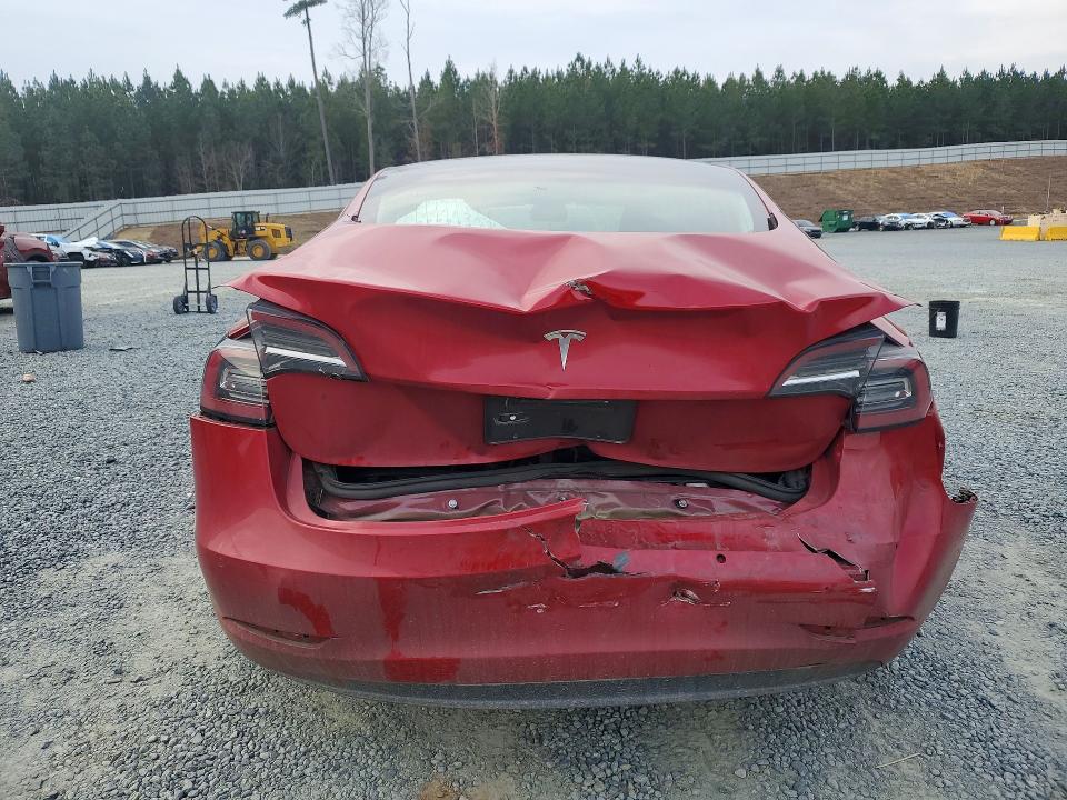 2018 Tesla Model 3 VIN 5YJ3E1EA3JF058533 COPART salvage auction — REAR END, Nc - Salvage Certificate Of Title, sold $4,050 on 2026-07-02 (photo 6)