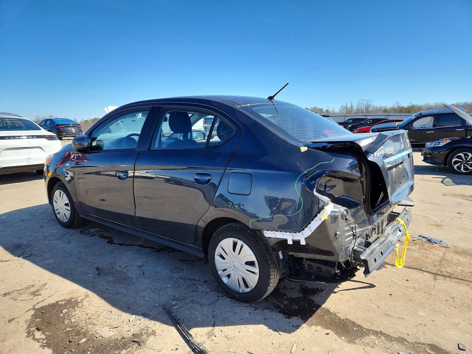 2024 Mitsubishi Mirage VIN ML32FUFJ3RHF15805 COPART salvage auction — REAR END, Md - Cert Of Salvage < 75% Damage, sold $200 on 2026-07-29 (photo 2)