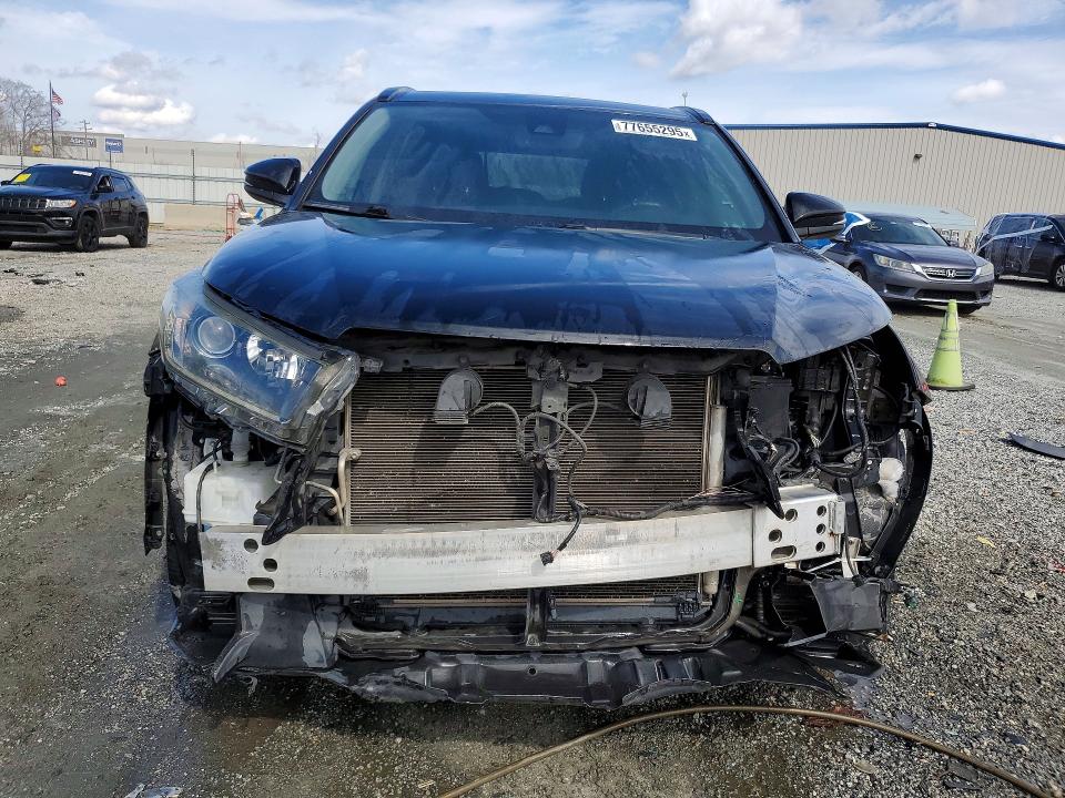 2019 Toyota Highlander VIN 5TDKZRFH0KS359414 COPART salvage auction — FRONT END, SC - CERT OF TITLE-SALVAGE, sold $9,300 on 2026-07-06 (photo 5)