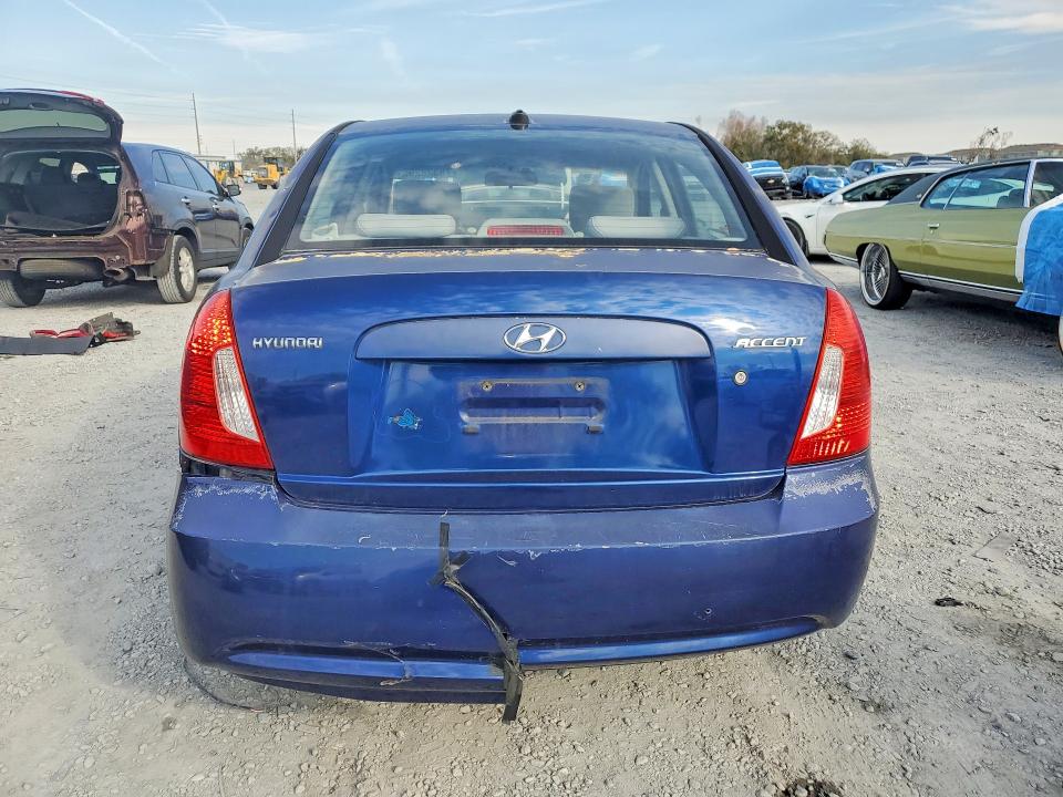 2010 Hyundai Accent VIN KMHCN4AC0AU464801 COPART salvage auction — REAR END, Fl - Certificate Of Title, sold $500 on 2026-07-17 (photo 6)