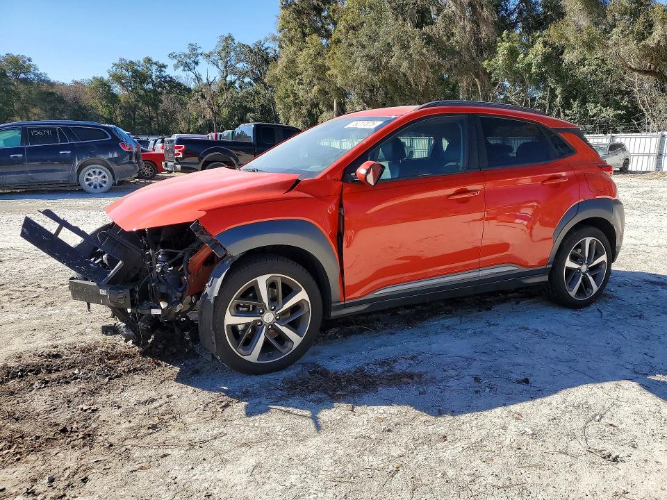 2020 Hyundai Kona VIN KM8K33A57LU462964 COPART salvage auction — FRONT END, Fl - Certificate Of Destruction, sold $2,850 on 2026-07-14 (photo 1)