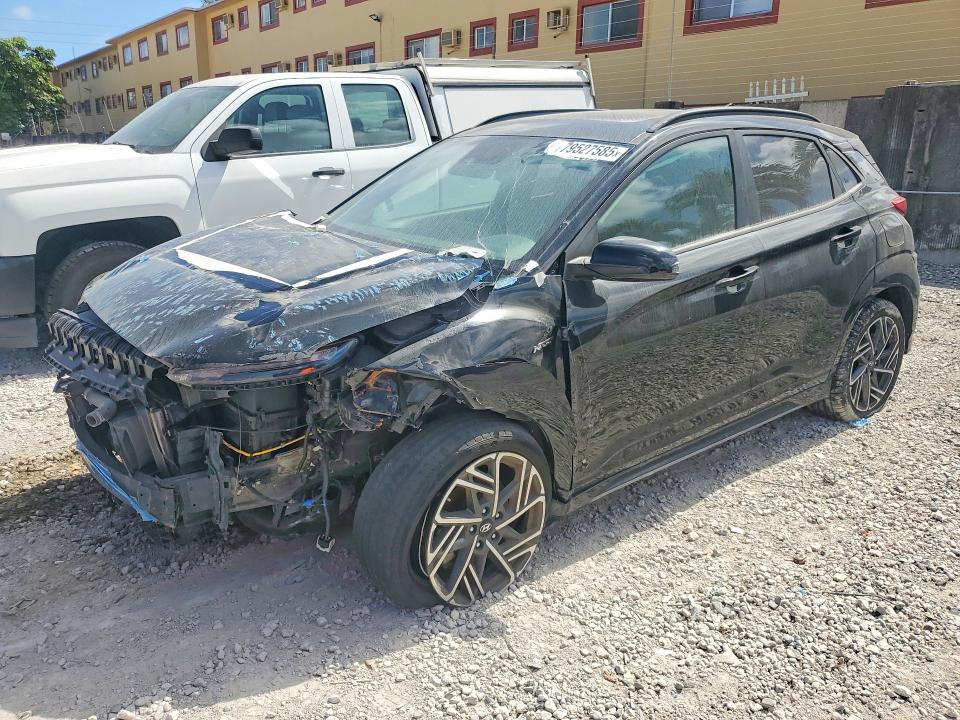 2022 Hyundai Kona VIN KM8K33A34NU868461 COPART salvage auction — FRONT END, Fl - Cert Of Title Slvg Rebuildable, sold $3,850 on 2026-07-14 (photo 1)