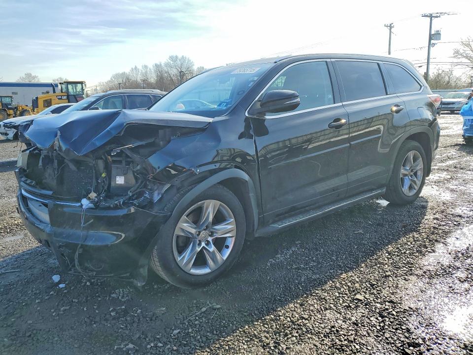 2015 Toyota Highlander VIN 5TDDKRFH1FS219990 COPART salvage auction — FRONT END, Nj - Cert Of Title-Salvage, sold $375 on 2026-07-24 (photo 1)