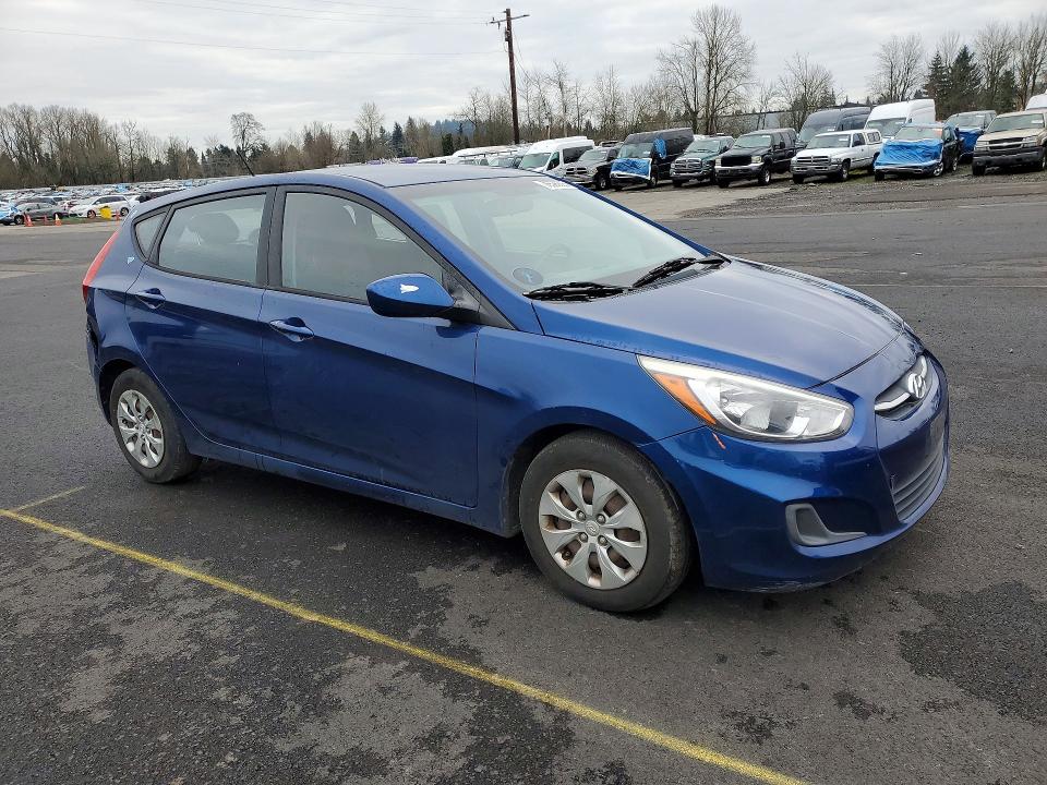 2016 Hyundai Accent VIN KMHCT5AE4GU255552 COPART salvage auction — REAR END, Salvage Title, sold $450 on 2026-07-27 (photo 4)