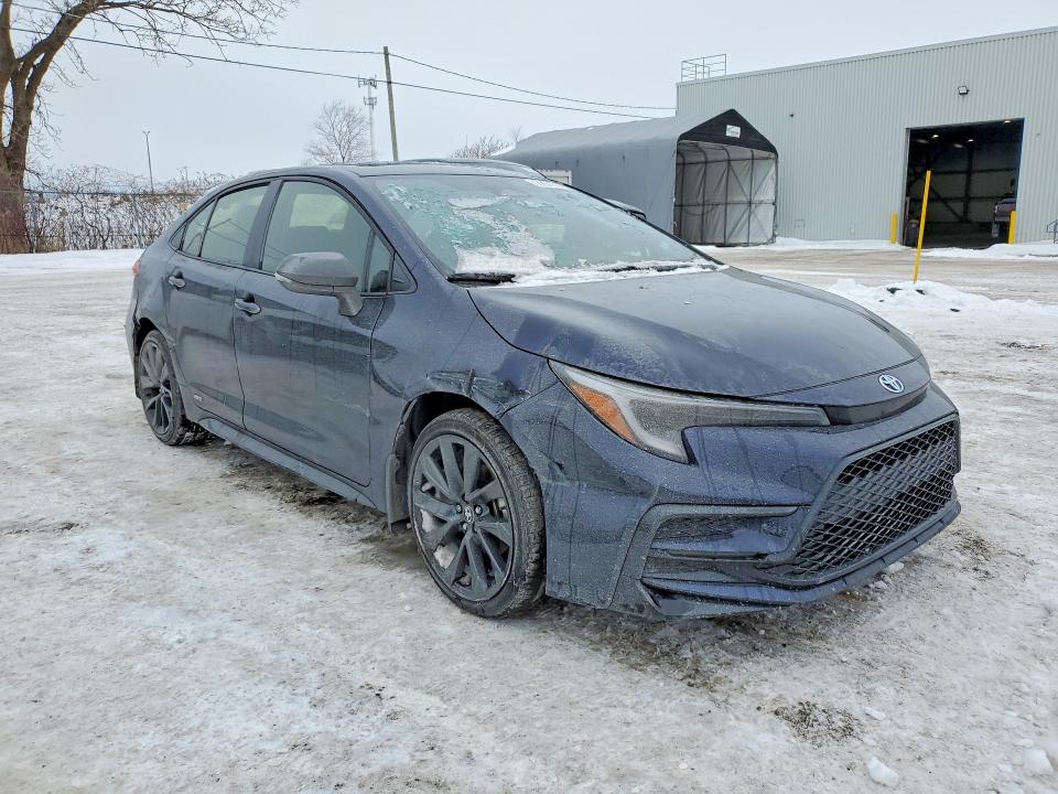 2025 Toyota Corolla VIN JTDBDMHE4S3021357 COPART salvage auction — FRONT END, Qc - Irrecuperable, sold $10,200 on 2026-07-21 (photo 4)