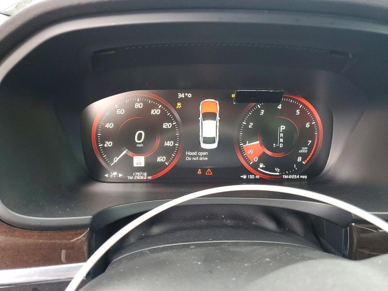 2018 Volvo S90 VIN LVY982MK7JP015958 COPART salvage auction — FRONT END, ID - SALVAGE CERTIFICATE OF TITLE, sold $2,800 on 2026-07-02 (photo 9)