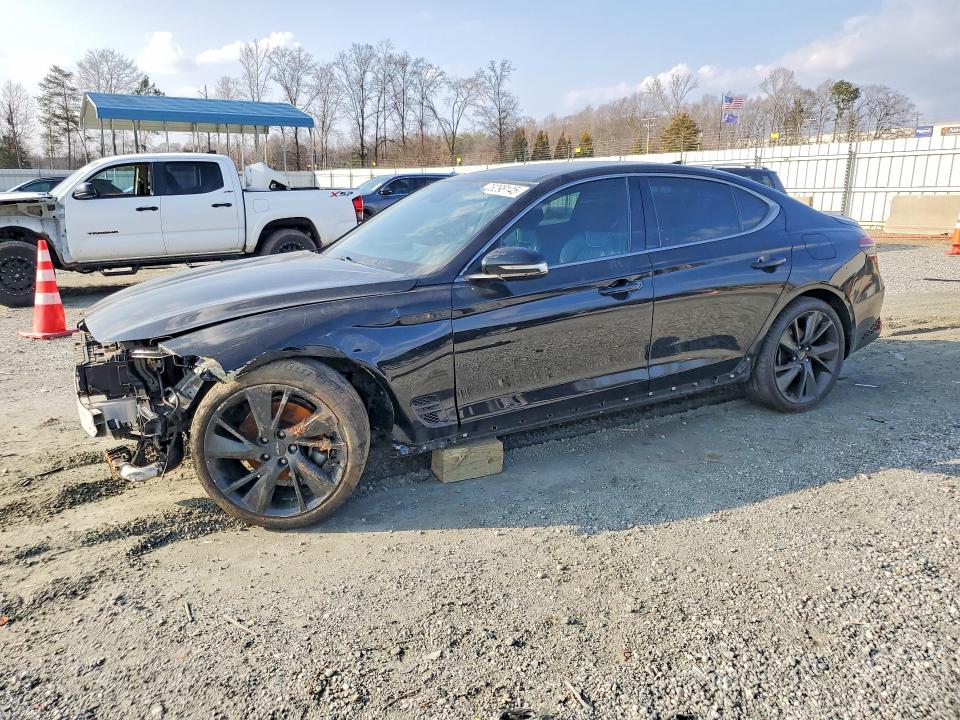 2023 Genesis G70 VIN KMTG34TA6PU106782 COPART salvage auction — FRONT END, GA - CERTIFICATE OF TITLE, sold $5,300 on 2026-07-15 (photo 1)