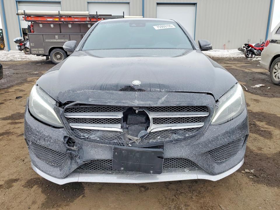 2017 Mercedes-benz C-klasse VIN 55SWF4KB5HU205548 COPART salvage auction — FRONT END, Md - Cert Of Salvage > 75% Damage, sold $4,000 on 2026-07-10 (photo 5)