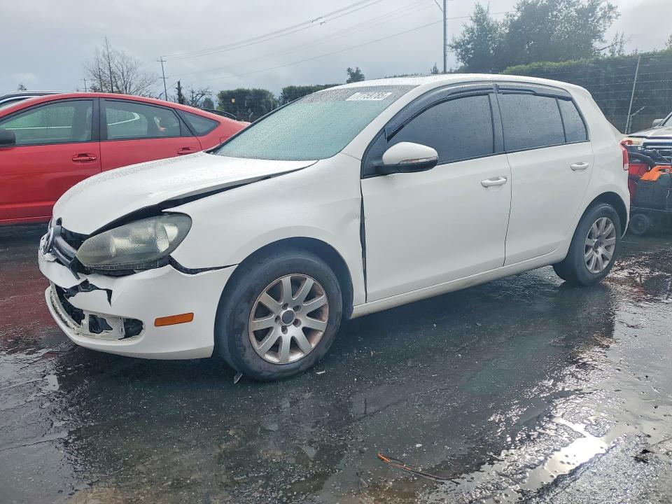 2012 Volkswagen Golf VIN WVWDB7AJ7CW309719 COPART salvage auction — FRONT END, Ca - Salvage Certificate, sold $525 on 2026-07-07 (photo 1)