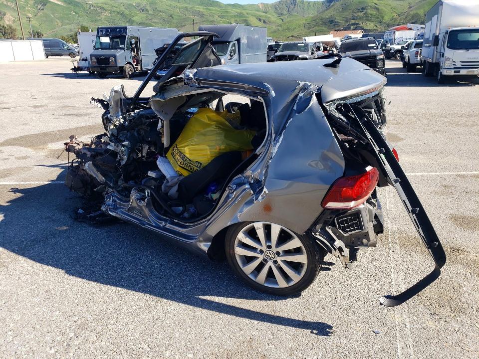 2012 Volkswagen Golf VIN WVWDM7AJ8CW350483 COPART salvage auction — ALL OVER, Ca - Non-Repairable Vehicle Cert, sold $60 on 2026-07-17 (photo 2)