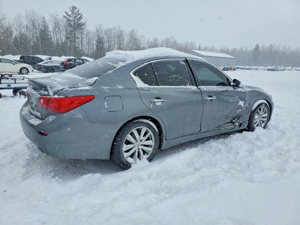 2014 Infiniti Q50 VIN JN1BV7AR5EM692369 COPART salvage auction — FRONT END, ON - PERMIT NO BRAND - UNFIT, sold $1,550 on 2026-07-28 (photo 3)