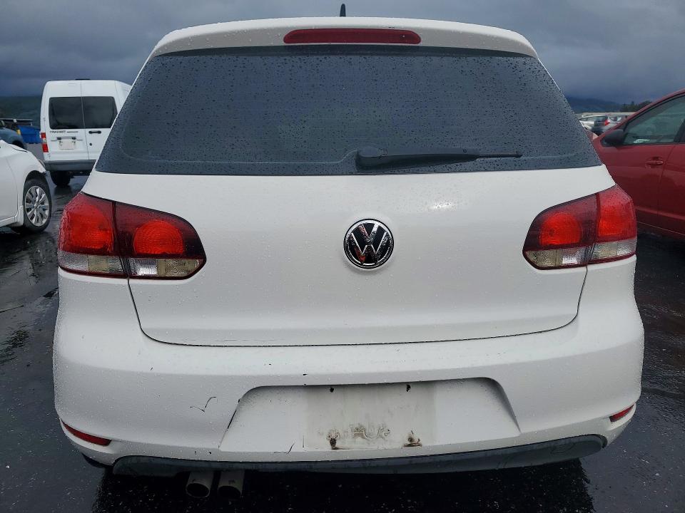 2012 Volkswagen Golf VIN WVWDB7AJ7CW309719 COPART salvage auction — FRONT END, Ca - Salvage Certificate, sold $525 on 2026-07-07 (photo 6)