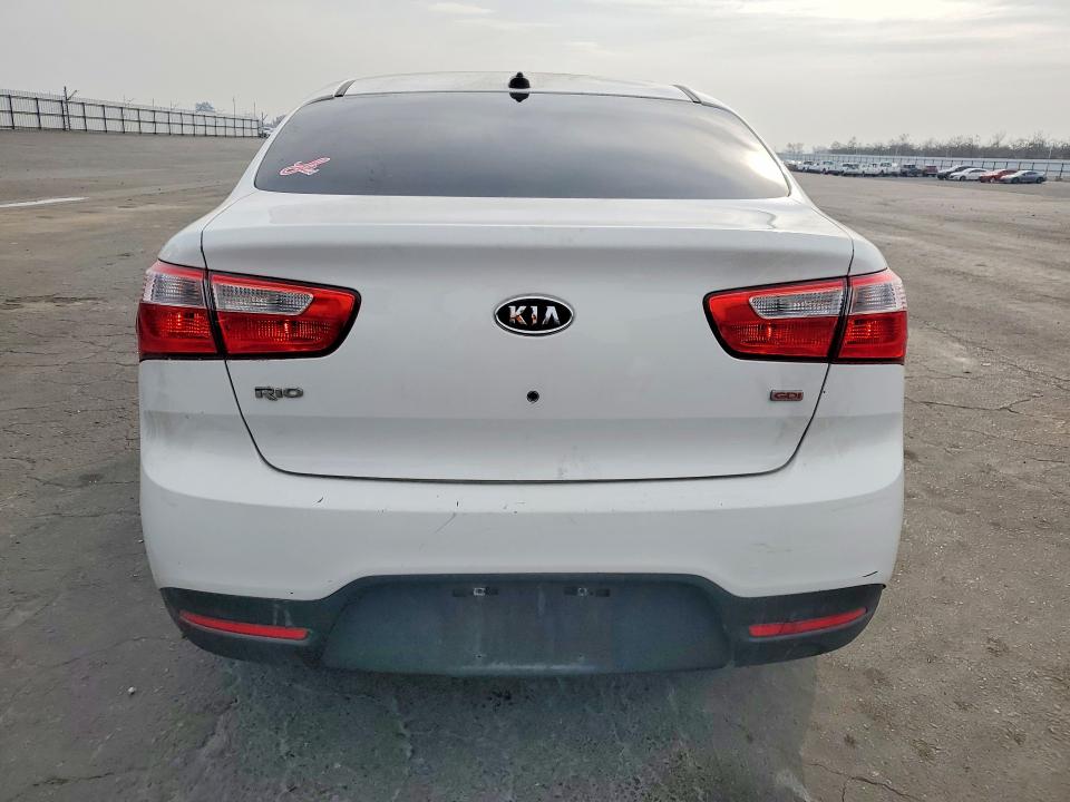 2013 Kia Rio VIN KNADM4A34D6124410 COPART salvage auction — SIDE, Ca - Salvage Certificate, sold $900 on 2026-07-09 (photo 6)
