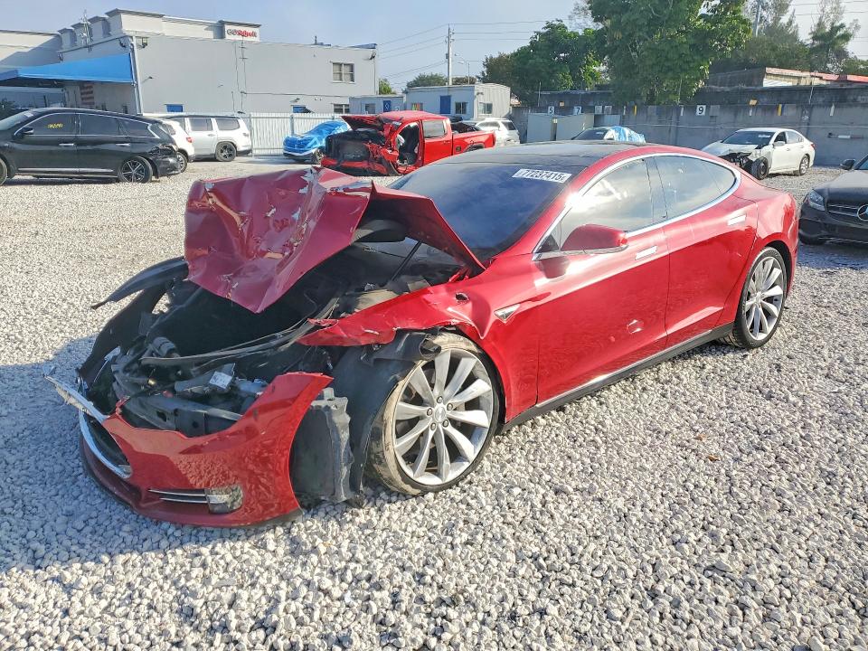 2013 Tesla Model s VIN 5YJSA1DP1DFP13077 COPART salvage auction — FRONT END, Fl - Cert Of Title Slvg Rebuildable, sold $1,250 on 2026-07-07 (photo 1)