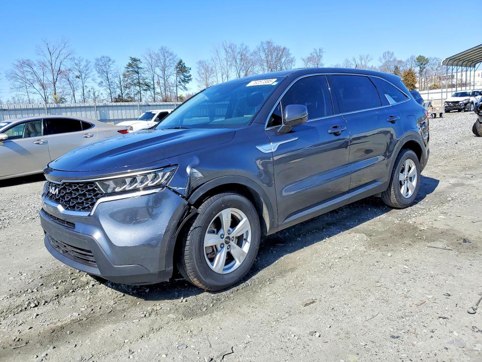2022 Kia Sorento VIN 5XYRG4LC9NG123927 COPART salvage auction — FRONT END, Sc - Cert Of Title-Salvage, sold $5,600 on 2026-07-08 (photo 1)