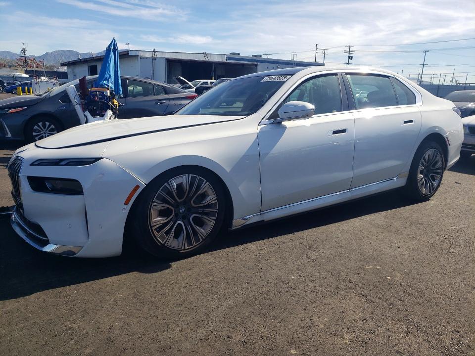 2025 BMW I7 VIN WBY43EJ02SCT41887 COPART salvage auction — Front End, CA - SALVAGE CERTIFICATE, sold $24,600 on 2026-04-27 (photo 1)