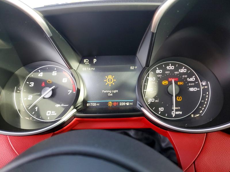 2018 Alfa romeo Giulia VIN ZARFAEEN5J7599016 COPART salvage auction — FRONT END, Id - Salvage Certificate Of Title, sold $2,150 on 2026-07-14 (photo 9)