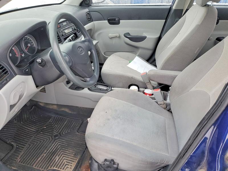 2009 Hyundai Accent VIN KMHCN45C29U348232 COPART salvage auction — FRONT END, Qc - Gravement Accidente, sold $125 on 2026-07-14 (photo 7)