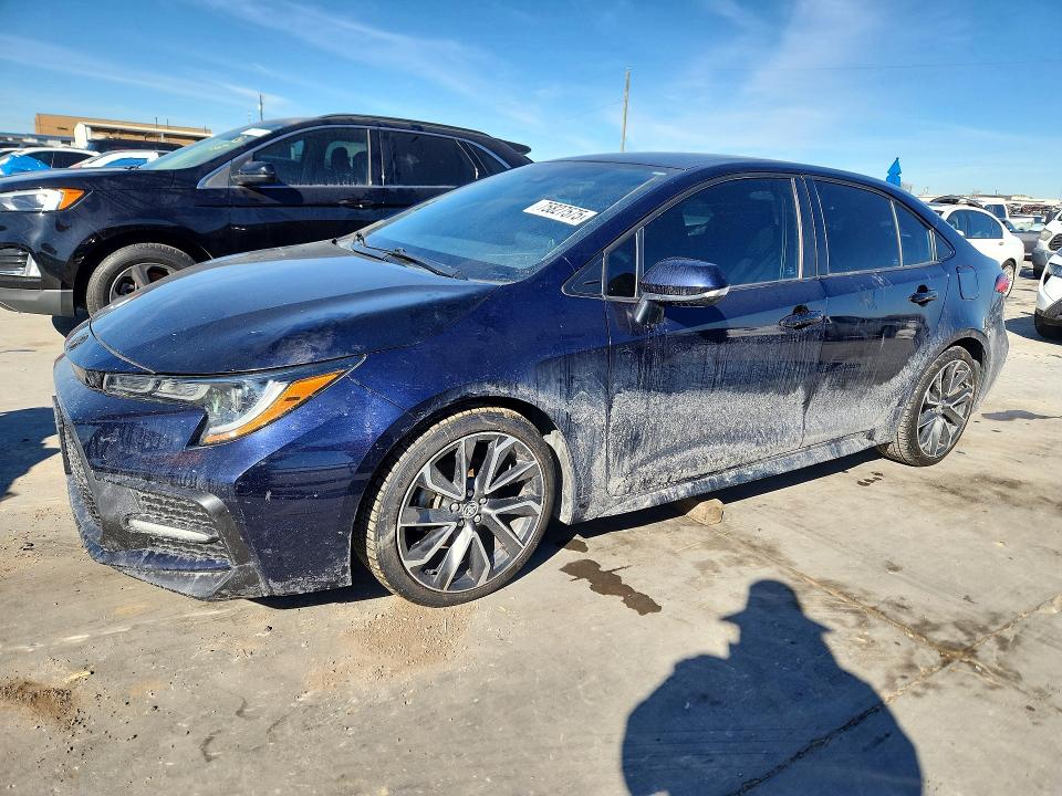 2021 Toyota Corolla VIN 5YFS4MCE3MP086833 COPART salvage auction — UNDERCARRIAGE, Tx - Salvage Vehicle Title, sold $325 on 2026-07-20 (photo 1)