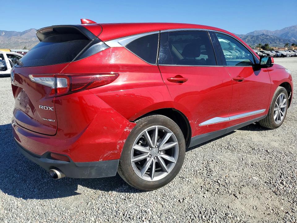 2020 Acura Rdx VIN 5J8TC2H5XLL017845 COPART salvage auction — REAR END, Ca - Salvage Certificate, sold $7,300 on 2026-07-22 (photo 3)