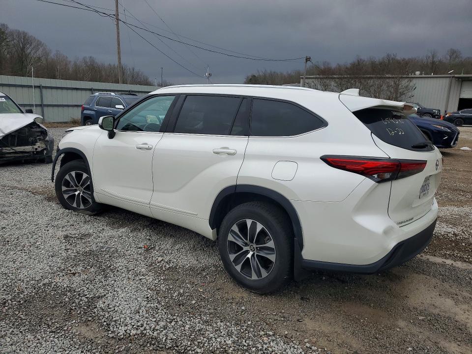 2021 Toyota Highlander VIN 5TDHZRBH3MS536542 COPART salvage auction — FRONT END, Ms - Cert Of Title-Salvaged, sold $16,500 on 2026-07-15 (photo 2)