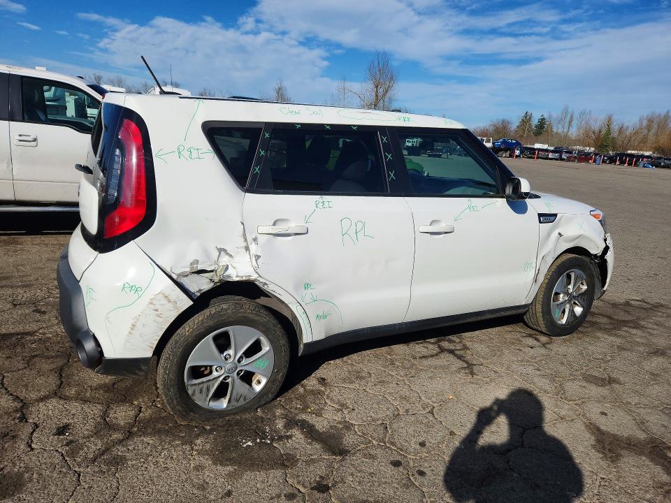 2016 Kia Soul VIN KNDJN2A24G7357796 COPART salvage auction — REAR END, Or - Salvage Title Certificate, sold $1,400 on 2026-07-06 (photo 3)
