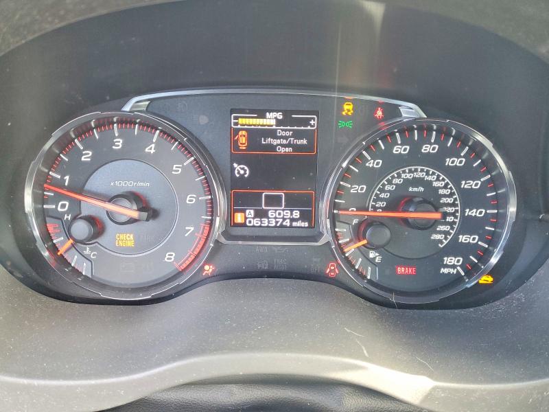 2018 Subaru Wrx VIN JF1VA1A61J9809814 COPART salvage auction — FRONT END, Id - Salvage Certificate Of Title, sold $3,800 on 2026-07-07 (photo 9)