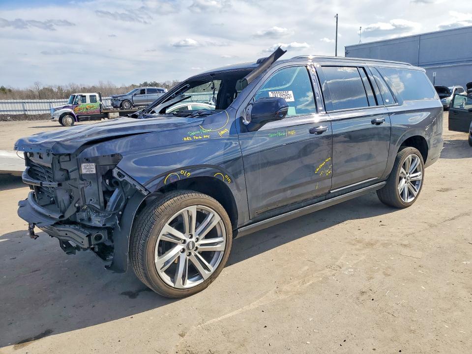 2025 Cadillac Escalade VIN 1GYS9PRL8SR295328 COPART salvage auction — Front End, VA - CERT OF TITLE - SALVAGE, sold $40,250 on 2026-04-08 (photo 1)
