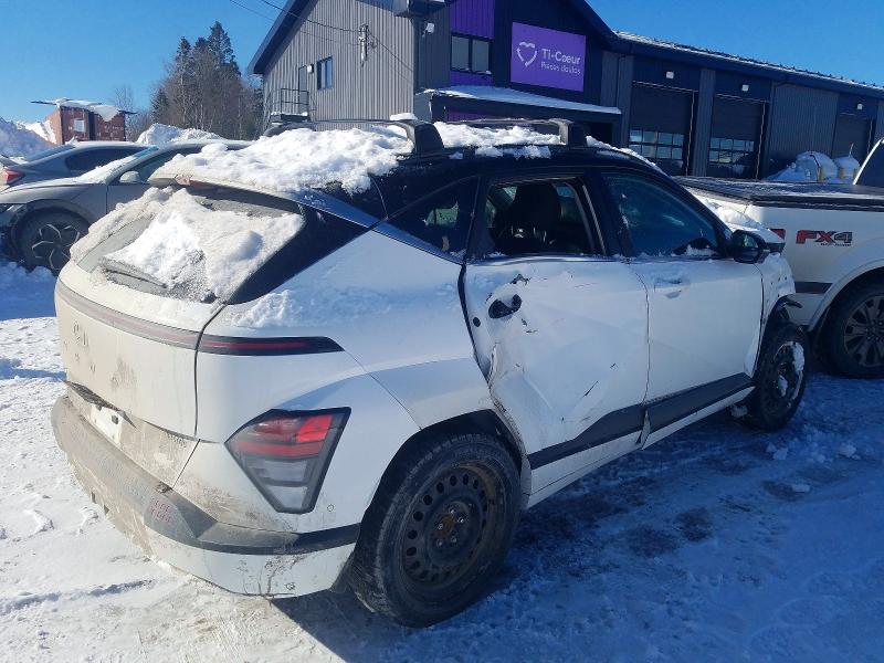 2025 Hyundai Kona VIN KM8HE3A67SU019905 COPART salvage auction — FRONT END, Qc - Gravement Accidente, sold $3,450 on 2026-07-07 (photo 3)