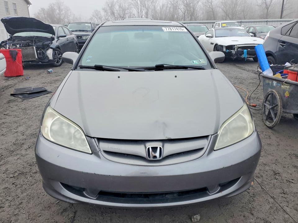 2005 Honda Civic VIN YHGEM22915L037308 COPART salvage auction — FRONT END, Pa - Certificate Of Salvage, sold $500 on 2026-08-17 (photo 5)