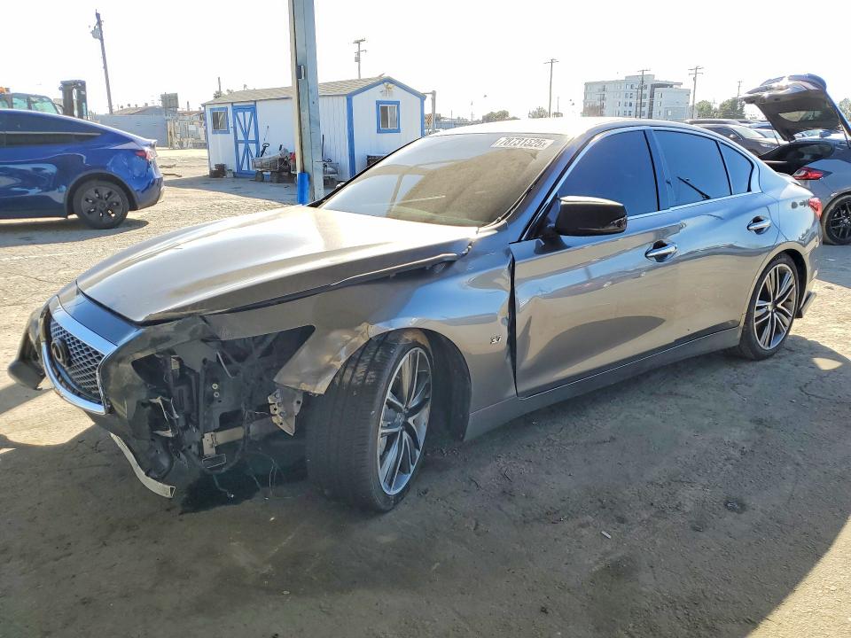 2015 Infiniti Q50 VIN JN1BV7AP3FM346062 COPART salvage auction — FRONT END, Ca - Salvage Certificate, sold $3,400 on 2026-07-13 (photo 1)