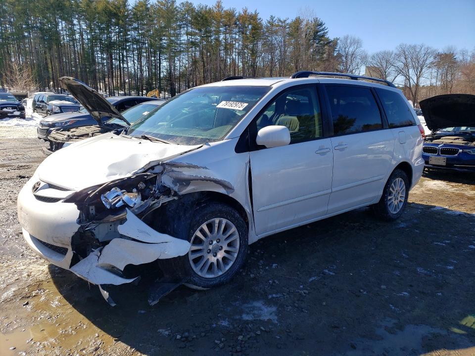 2008 Toyota Sienna VIN 5TDBK22C08S019968 COPART salvage auction — FRONT END, Ma - Cert Of Title-Reconstrctd Coll, sold $1,400 on 2026-07-06 (photo 1)