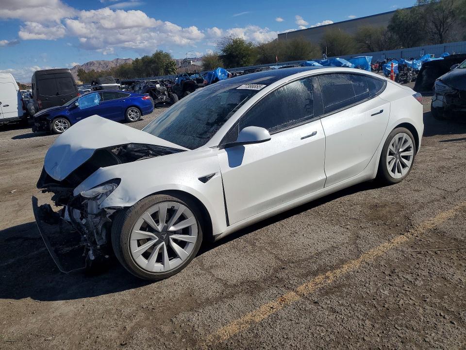 2023 Tesla Model 3 VIN 5YJ3E1EA3PF450338 COPART salvage auction — FRONT END, Nv - Salvage Title, sold $4,000 on 2026-07-14 (photo 1)
