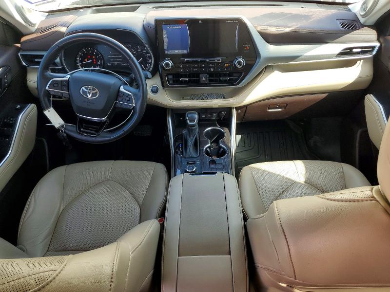 2021 Toyota Highlander VIN 5TDFZRBH1MS134820 COPART salvage auction — REAR END, Tx - Salvage Vehicle Title, sold $21,700 on 2026-07-16 (photo 8)