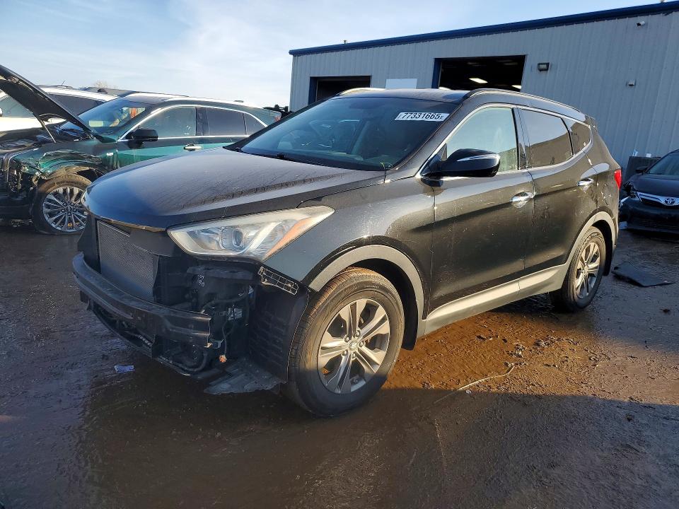 2013 Hyundai Santa fe VIN 5XYZU3LB2DG057648 COPART salvage auction — FRONT END, Il - Salvage Certificate, sold $2,100 on 2026-07-07 (photo 1)