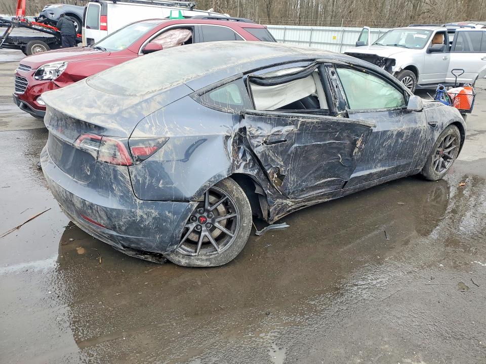 2023 Tesla Model 3 VIN 5YJ3E1EA4PF700170 COPART salvage auction — SIDE, Nj - Cert Of Title-Salvage, sold $150 on 2026-07-14 (photo 3)