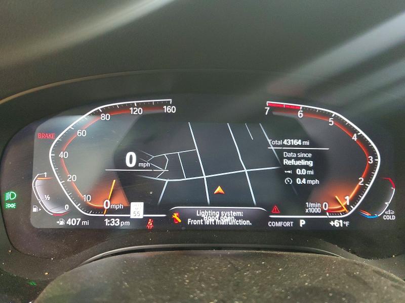 2021 BMW 5 series VIN WBA53BH04MWX37232 COPART salvage auction — FRONT END, Nc - Salvage Certificate Of Title, sold $9,800 on 2026-09-02 (photo 9)