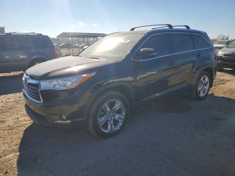 2014 Toyota Highlander VIN 5TDDKRFH3ES020485 COPART salvage auction — SIDE, Ks - Cert Of Title-Salvage, sold $7,700 on 2026-07-21 (photo 1)