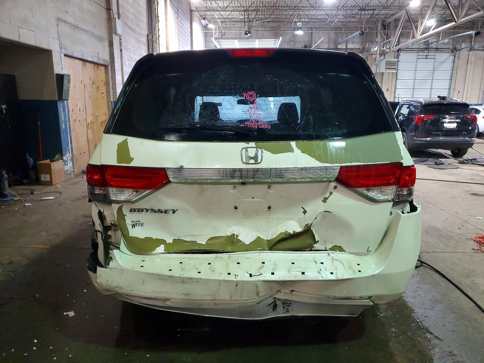 2014 Honda Odyssey VIN 5FNRL5H61EB053612 COPART salvage auction — REAR END, Mi - Certificate Of Title, sold $1,200 on 2026-07-03 (photo 6)