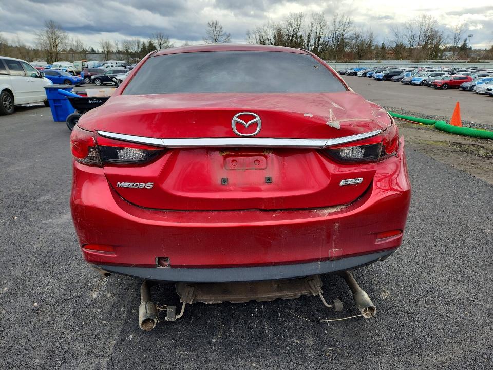2016 Mazda 6 VIN JM1GJ1U56G1446262 COPART salvage auction — ROLLOVER, Or - Salvage Title Certificate, sold $450 on 2026-07-08 (photo 6)