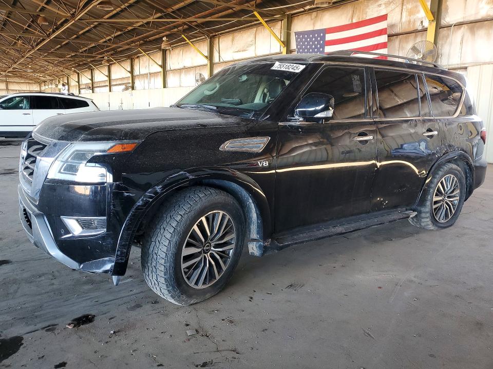 2021 Nissan Armada VIN JN8AY2BB4M9793378 COPART salvage auction — SIDE, Az - Cert Of Title - Salvage, sold $12,800 on 2026-07-28 (photo 1)