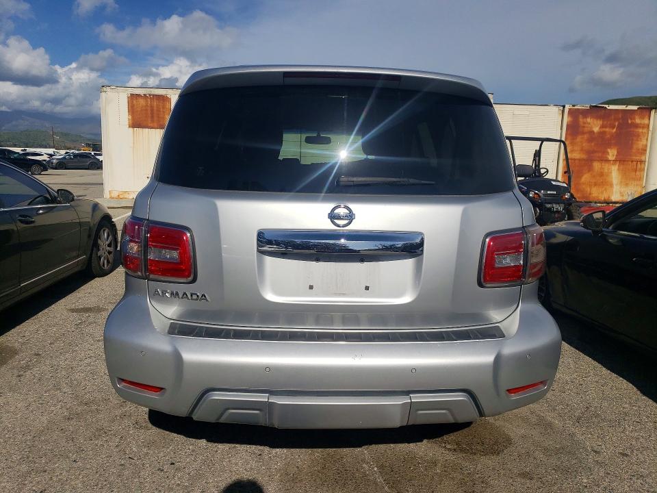 2017 Nissan Armada VIN JN8AY2NC3H9504629 COPART salvage auction — MINOR DENT/SCRATCHES, Ca - Dis/Dlr/Exp App For Dup Clean, sold $3,800 on 2026-07-28 (photo 6)