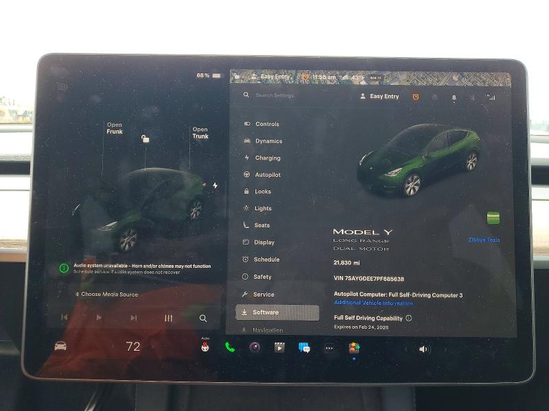 2023 Tesla Model y VIN 7SAYGDEE7PF685638 COPART salvage auction — FRONT END, Nj - Cert Of Title-Salvage, sold $12,500 on 2026-07-17 (photo 9)